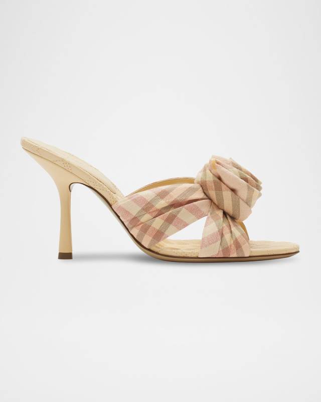 Mews Check Rose Slide Sandals